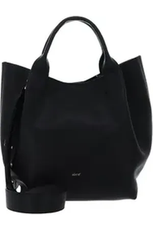 Abro+ Shopper Shopper Essential (Set, 2-tlg), aus echtem Leder schwarz