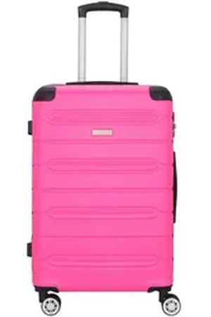 Nowi Hartschalen-Trolley Rhodos, 4 Rollen, ABS rosa