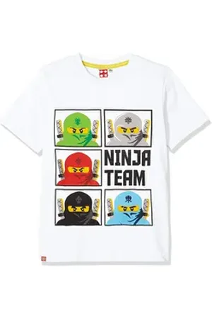LEGO Wear ® T-Shirt ® Ninjago T-Shirt Jungen + Mädchen Gr.104 116 128 140 weiß 116