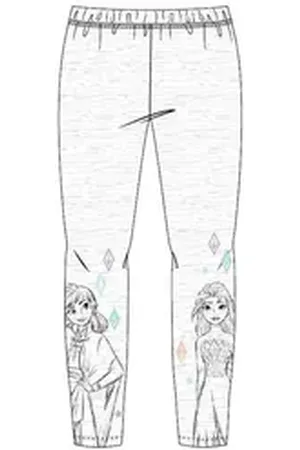 Disney Frozen Leggings Elsa Leggings für Mädchen – grau & violett, Größen 104–134 grau 122
