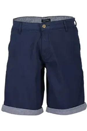 Blue Seven Bermudas Herren Twill Shorts mit Beinaufschlag - Kurze Hose Chambray-Details blau XXL