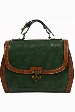 Banned Retro Schultertasche Stevie Grün, Verstellbarer Schultergurt Retro Crossbody Bag grün