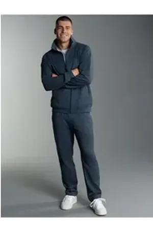 Trigema Jogginganzug Jogginganzug (1-tlg) blau L