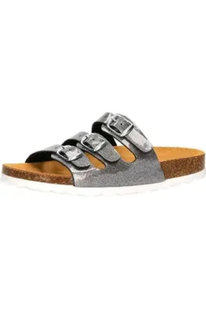LICO Pantolette Bioline Kids Glitter Pantolette silberfarben 32 EU