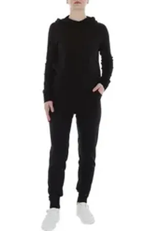 Ital-Design Jogginganzug Damen Freizeit (86365265), Kapuze Stretch Zweiteiler in Schwarz schwarz M/L