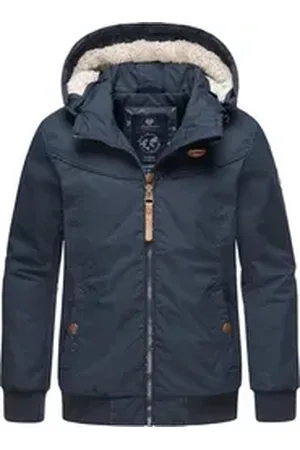 Ragwear Winterjacke Alja wasserdichte Winter Outdoorjacke mit abnehmbarer Kapuze blau 128