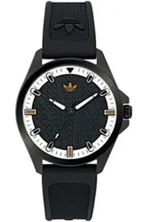 adidas Originals Quarzuhr ORIGINALS ICONIC ONE AOFH250012I, Armbanduhr,Herrenuhr,Damenuhr,Silikonarmband,wasserabweisend bis 5 bar schwarz