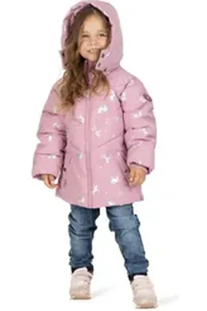 Salt & Pepper Steppjacke Unicorn mit reflektirendem Einhorn-Druck rot 140