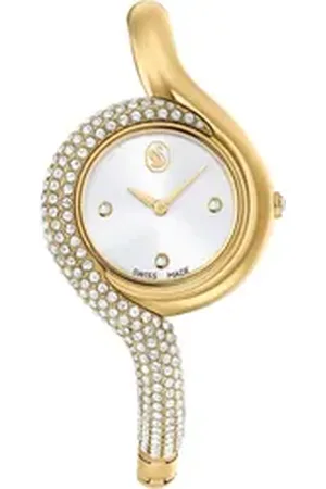 Swarovski Quarzuhr DEXTERA BANGLE 5708030, Armbanduhr, Damenuhr, Swiss Made, Edelstahlarmband, analog goldfarben