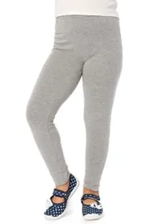 Merry Style Leggings Mädchen Lange Hose Freizeithose mit weitem Bein MS10-130 (1-tlg) elastischer Bund grau 116