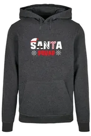 Merchcode Kapuzensweatshirt Herren Santa Squad Basic Hoody (1-tlg) grau M