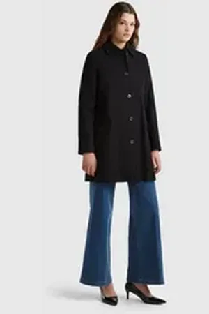 Benetton United Colors of Langmantel schwarz 42