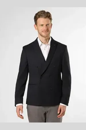 Finshley & Harding London Anzugsakko Brixdon-Double blau 50