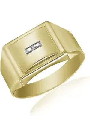 Firetti Siegelring Schmuck Geschenk Gold 333 Herrenring Goldring, mit Diamant gelb|goldfarben 22