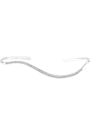Cavill Silberarmband Nigerianischer Weißer Topas 925 Silber Manschettenarmband, 0,405ct (1-tlg) silberfarben|weiß