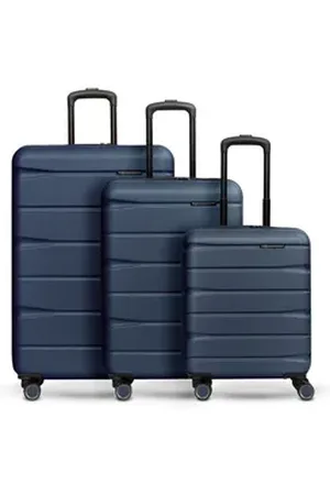 Franky Trolleyset Munich 4.0, 4 Rollen, (3-teilig, 3 tlg), ABS blau