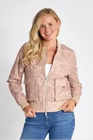 Zhrill Blouson in Unifarbe beige XXL