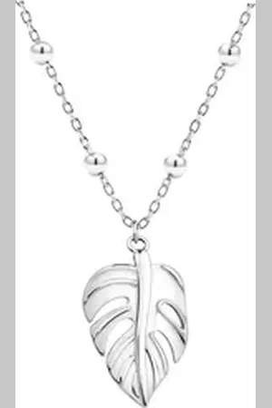 Sofia Milani Kette mit Anhänger Blatt Kugel, 925 Silber Damen Schmuck - N0792 silberfarben