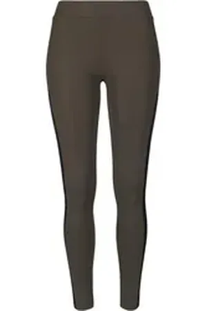 Urban classics Leggings Damen Ladies Jacquard Camo Striped Leggings (1-tlg) grün XS