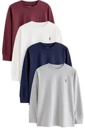 Next Langarmshirt Gemütliche Langarmshirts im 4er-Pack (4-tlg) blau 110 (5 J.)