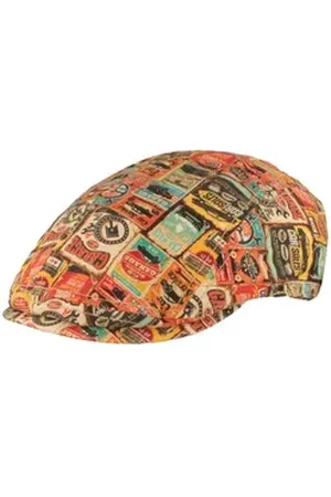 Göttmann Schiebermütze schmale Jackson Autoschilder Print beige|bunt XL