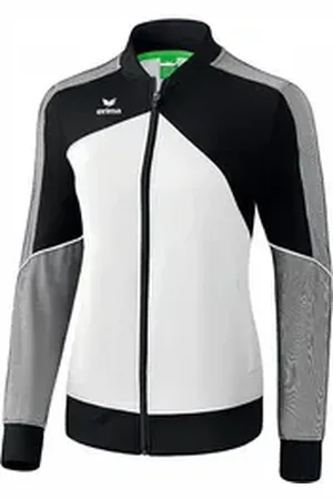 Erima Trainingsjacke Premium One 2.0 Präsi-Jacke Damen Bequem grau|schwarz|weiß 46