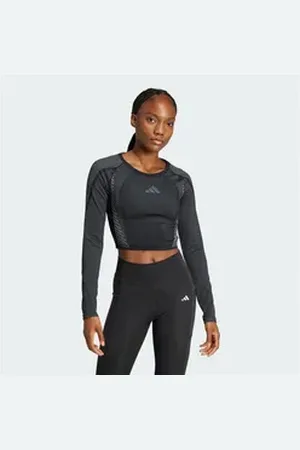 adidas Performance Tanktop SEAMLESS KNITTED LONGSLEEVE schwarz M