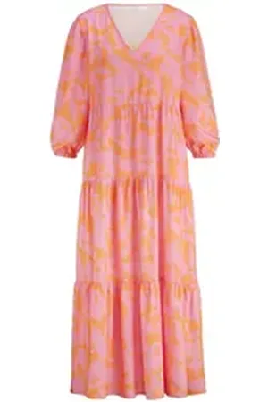 hessnatur A-Linien-Kleid Relaxed aus reiner LENZINGTM ECOVEROTM Viskose (1-tlg) orange 40
