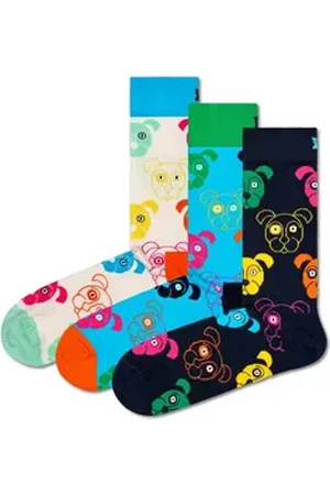 Happy Socks Kurzsocken Unisex Socken 3er Pack Baumwolle (Packung, 3er Pack) blau 36-40