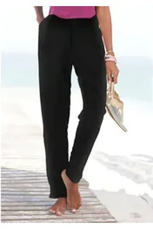 beachtime Jerseyhose mit Taschen, Jogginghose, Relaxhose, Basic schwarz 40