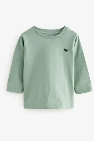Next Langarmshirt Einfarbiges Shirt (1-tlg) grün 116-122 (6-7 J.)