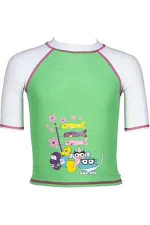 Arena Bade-Shirt Mädchen UV T-Shirt Water Tribe SS Tee 003088 grün 110