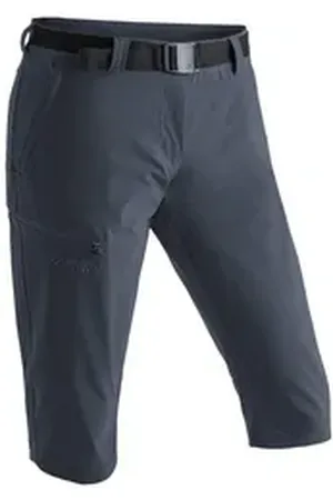 Maier Sports Caprihose Inara slim 3/4 Damen Wanderhose, atmungsaktive Outdoorhose, 3/4 Hose mit 3 Taschen grau 40