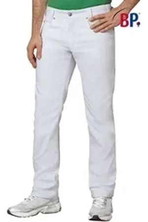 BP. 5-Pocket-Jeans Herrenjeans mit Stretch, weiß Industriewäsche geeignet weiß 36/34