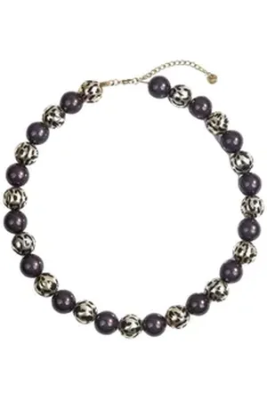 Adel Bags Perlenkette Magic Perlenkette aus 14 mm Perlen, Verschiedene Leopard Muster grau
