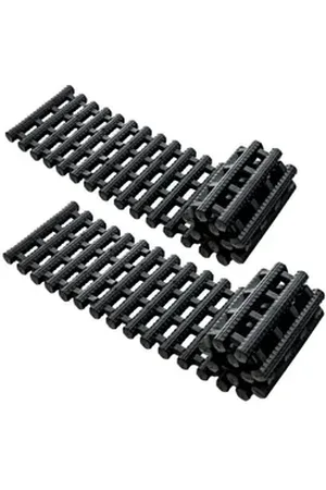 Costway Anfahrhilfe, 21 x 98 cm, (2-St), Sandbleche Offroad schwarz 21 cm x 2,8 cm x 98 cm