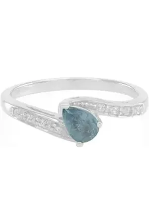 Cavill Silberring Tansanischer Saphir Teardrop Silber Ring, 0,34ct (1-tlg) beige|silberfarben
