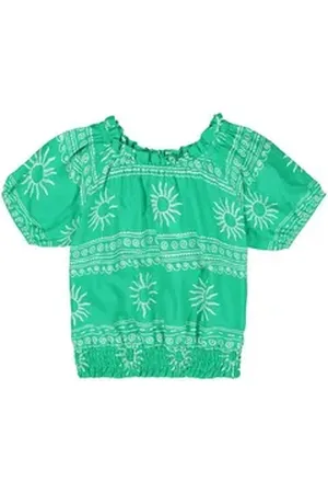 Garcia Shirttop Grünes Top mit Allover-Print 152/158
