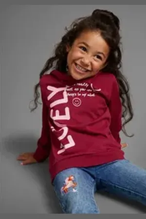 Kidsworld Langarmshirt LOVELY - Print, in längerer Form rot 116/122