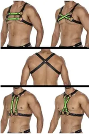 Cut4Me Body Body Harness in schwarz/neongrün - One Size grün|schwarz