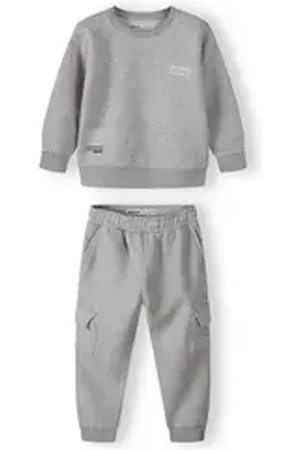 Minoti Jogginganzug Sweatshirt und Sweathosen- Set (4y-14y) grau 146-152cm