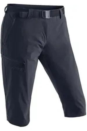 Maier Sports Caprihose Inara slim 3/4 Damen Wanderhose, atmungsaktive Outdoorhose, 3/4 Hose mit 3 Taschen blau 38