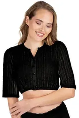 SPIETH & WENSKY Dirndlbluse Dirndlbluse - FANNAH - offweiß, schwarz schwarz 50