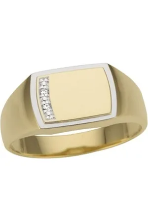 Firetti Siegelring Schmuck Geschenk Gold 585 Herrenring Goldring, mit Brillanten gelb|goldfarben 21