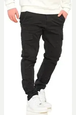 Soul Star Cargohose SPBRADES Herren Chino Jeans Hose Stoffhose schwarz 31