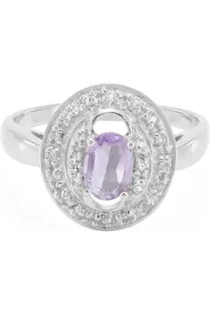 Cavill Silberring Bolivianischer Amethyst 0,37ct Sterling Silber Ring (1-tlg) beige|silberfarben