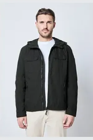 Street one MEN Funktionsjacke mit Kapuze mit Tunnelzugband schwarz XL (44)
