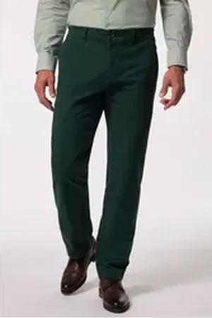Boston Park 5-Pocket-Jeans Chino Bauchfit Bund seitlich elastisch grün 30