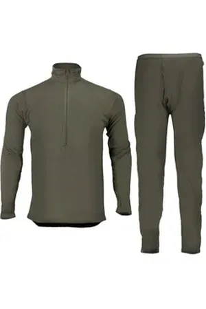 Mil-tec Lange Unterhose Militär Thermofleece Unterwäsche Gen.III Set schwarz L