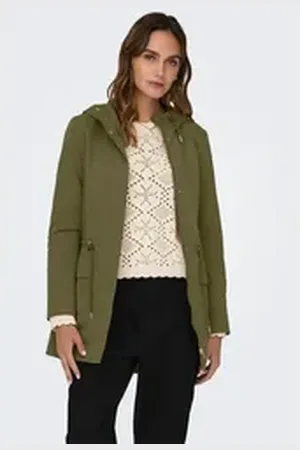 ONLY Kurzmantel ONLLOUISE PARKA CC LIFE OTW grün XS (34)
